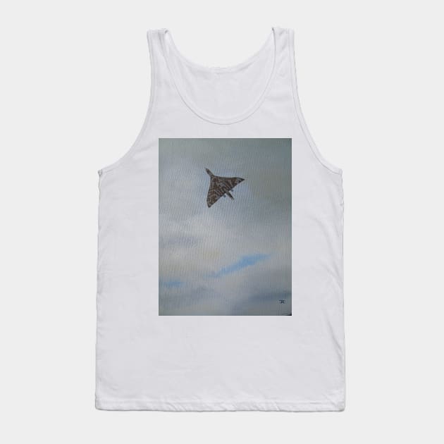 The Last Vulcan Bomber - flying at Farnborough Centenary Air Show Tank Top by JennyCathcart